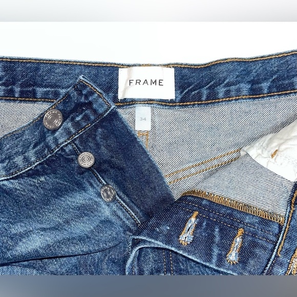 FRAME Denim Cutoff Denim Shorts size 34 in Northville Rips - Picture 4 of 9